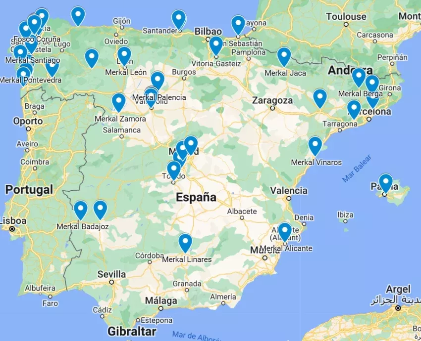 Mapa Merkal calzados